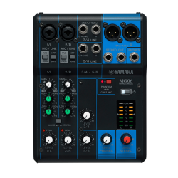 6-channel analog mixing console with D-PRE microphone preamps, SPX digital effects,