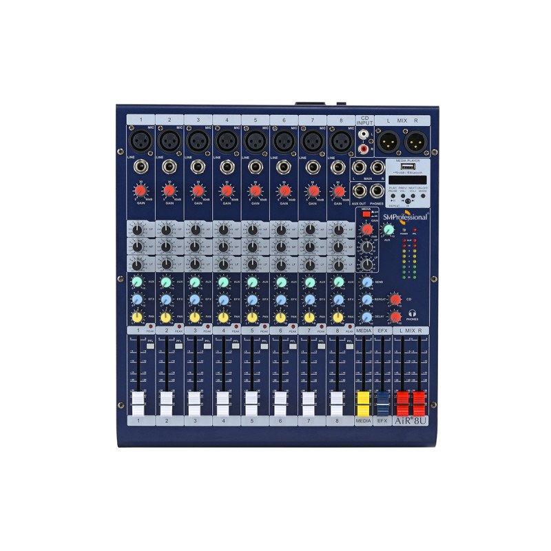 Studiomaster AiR 8U Mixer | 8-Channel, Bluetooth, USB